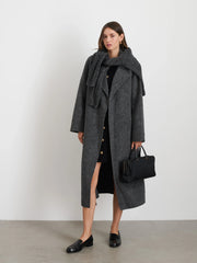 Georgia Wrap Coat In Wool Alpaca