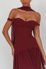 Kaycee Drop Waist Maxi Dress Wine