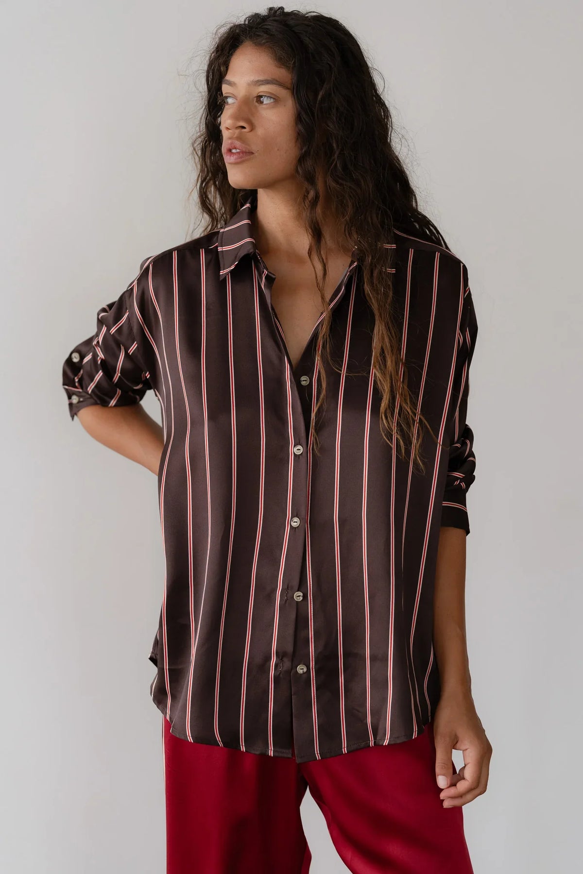 The Silk Pinstripe Shirt