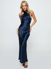 Rosaminta Halter Maxi Dress Cobalt Blue