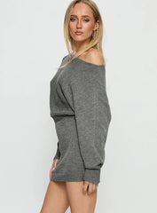Bellamie Long Sleeve Mini Dress Grey